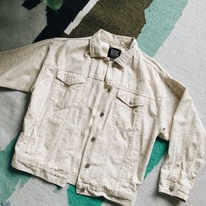 BDG cream speckled jean jacket